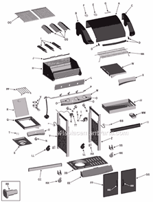 Page A Diagram and Parts List for 463261306  Char-Broil Grill