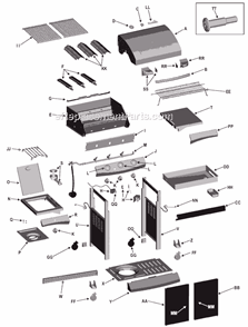 Page A Diagram and Parts List for 463261406  Char-Broil Grill