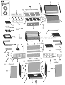 Part Location Diagram of G433-0047-W1 Char-Broil Electrode, Sideburner