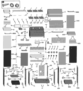 Part Location Diagram of G528-0064-W1 Char-Broil Match Holder