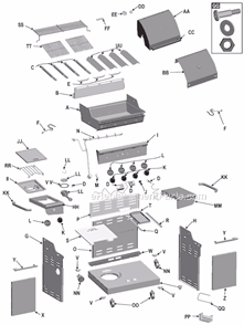 Page A Diagram and Parts List for 463269806  Char-Broil Grill