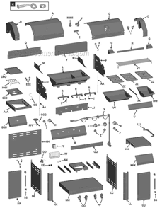 Page A Diagram and Parts List for 463272509  Char-Broil Grill