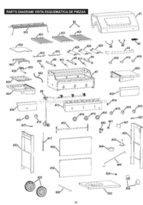Part Location Diagram of G458-8301-W1 Char-Broil Control Panel Left Shelf