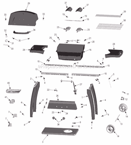 Part Location Diagram of 7000403 Char-Broil Carton, Outer