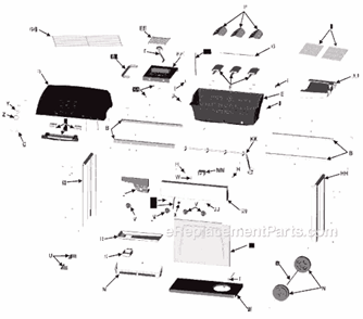 Page A Diagram and Parts List for 463350905  Char-Broil Grill