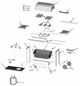 Page A Diagram and Parts List for 463351105  Char-Broil Grill