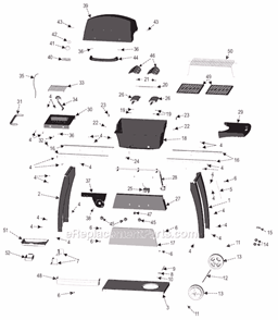 Page A Diagram and Parts List for 463351506  Char-Broil Grill