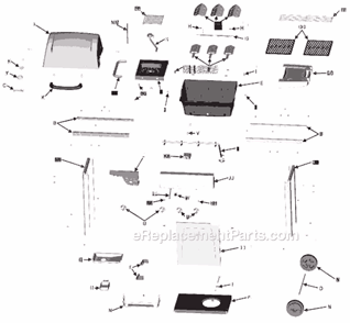 Part Location Diagram of 7000440 Char-Broil Front Panel