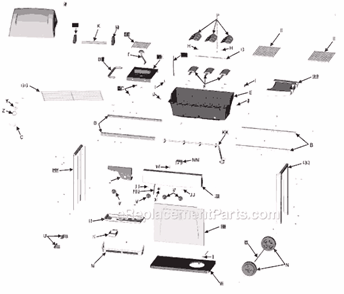 Page A Diagram and Parts List for 463352405  Char-Broil Grill