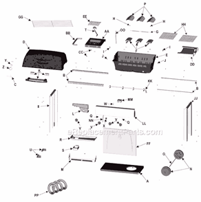 Page A Diagram and Parts List for 463354905  Char-Broil Grill