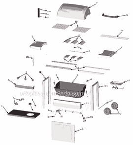 Part Location Diagram of 7000350 Char-Broil Side Shelf