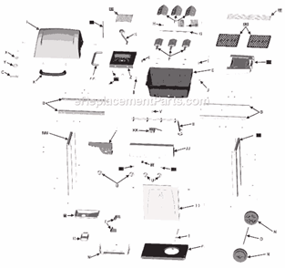 Page A Diagram and Parts List for 463362206  Char-Broil Grill