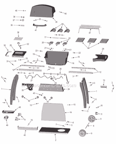 Part Location Diagram of 5950227 Char-Broil Grill Bottom