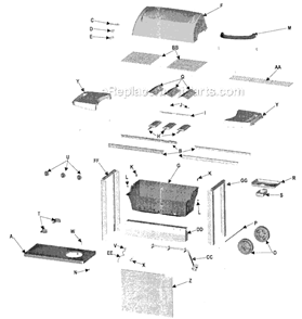 Part Location Diagram of 7001639 Char-Broil U Nuts