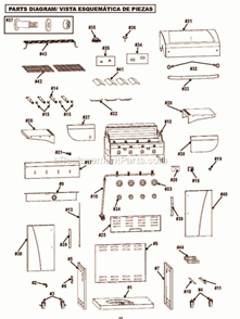 Page A Diagram and Parts List for 463449914  Char-Broil Grill
