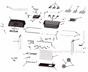 Page A Diagram and Parts List for 463451005  Char-Broil Grill