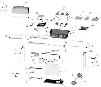 Page A Diagram and Parts List for 463452205  Char-Broil Grill