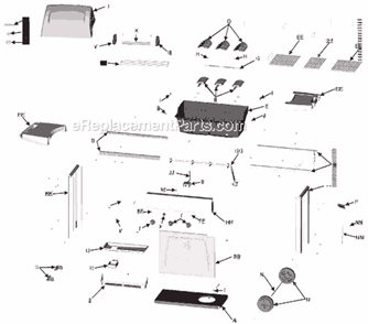 Page A Diagram and Parts List for 463452705  Char-Broil Grill