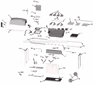 Page A Diagram and Parts List for 463453206  Char-Broil Grill