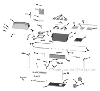 Page A Diagram and Parts List for 463453207  Char-Broil Grill