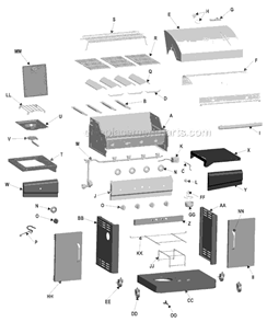 Part Location Diagram of 80016504 Char-Broil Sideburner, W/ Electrode