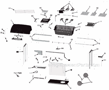 Page A Diagram and Parts List for 463461006  Char-Broil Grill