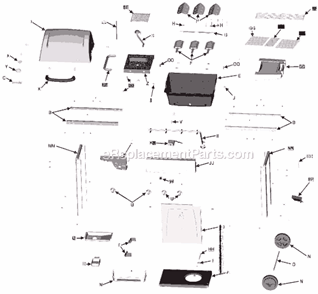 Page A Diagram and Parts List for 463461206  Char-Broil Grill