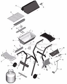 Page A Diagram and Parts List for 463531704  Char-Broil Grill