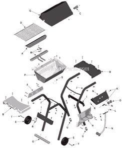 Part Location Diagram of 5950095 Char-Broil Top Casting