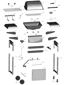 Part Location Diagram of G210-0019-W1 Char-Broil Lower Hinge