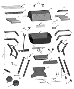 Part Location Diagram of 80010091 Char-Broil Upper Hinge