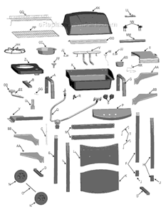 Part Location Diagram of G304-0016-W1 Char-Broil Drip Pan