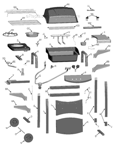 Page A Diagram and Parts List for 463612709  Char-Broil Grill