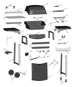 Part Location Diagram of G305-0088-W1 Char-Broil Tank Retainer Bracket