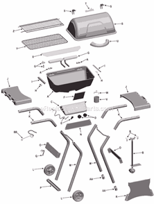 Page A Diagram and Parts List for 463666506  Char-Broil Grill