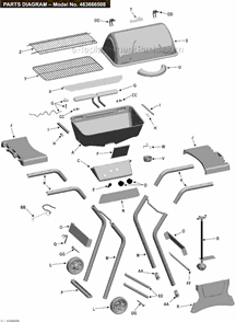 Part Location Diagram of G211-0009-W1 Char-Broil Cooking Grate