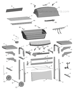 Part Location Diagram of 80010074 Char-Broil Mounting Brackets, Left