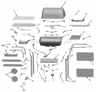 Part Location Diagram of 5994001 Char-Broil Burner Assembly