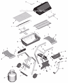 Page A Diagram and Parts List for 463731503 2002-2003 Char-Broil Grill