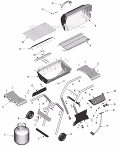 Page A Diagram and Parts List for 463731803 2002-2003 Char-Broil Grill