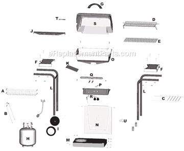 Part Location Diagram of 4524243 Char-Broil Valve/Hose/Regulator Assy