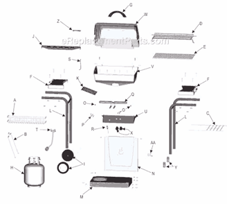 Part Location Diagram of 4524198 Char-Broil Hose/Valve/Regulator Assy