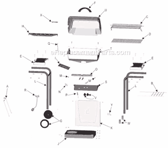 Page A Diagram and Parts List for 463741304  Char-Broil Grill