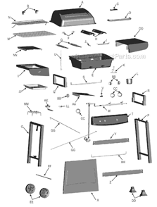Page A Diagram and Parts List for 463742111  Char-Broil Grill