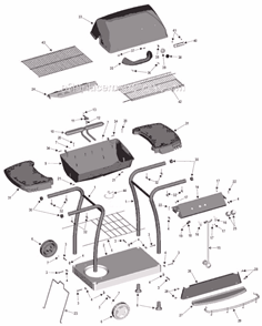 Part Location Diagram of 4154373 Char-Broil Side Shelf