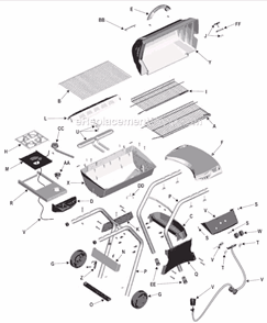 Page A Diagram and Parts List for 463742704  Char-Broil Grill