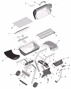 Page A Diagram and Parts List for 463750505  Char-Broil Grill
