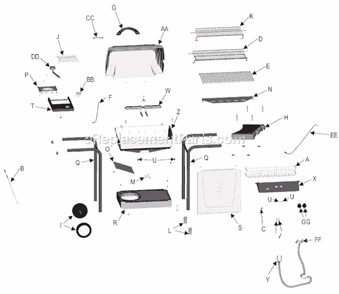 Part Location Diagram of 4526220 Char-Broil Control Panel