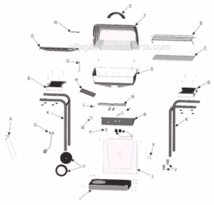 Part Location Diagram of 4526213 Char-Broil Control Panel