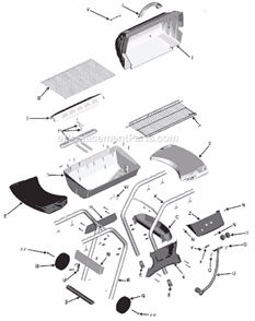 Page A Diagram and Parts List for 463760506  Char-Broil Grill